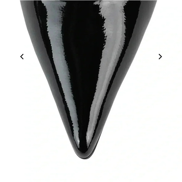 Jeffrey Campbell Tanya black patent leather kitten heel shoes sz 7.5 nwob - Picture 5 of 5